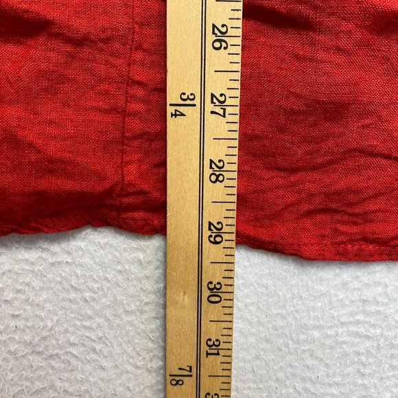 Saiph Linen Top Womens 3X Red Dolman Sleeves Shirt - Picture 9 of 10